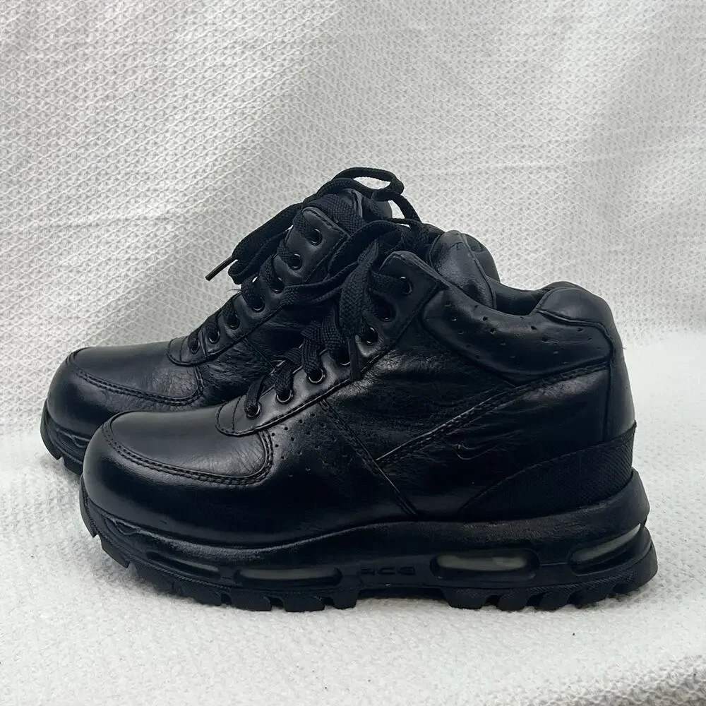 Nike ACG Air Max Goadome GS 5.5Y Black Leather Boots 311567-001 Rainproof